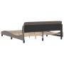 Bed frame with headboard in taupe gray fabric 180x200 cm by , Beds and slatted bases - Ref: Foro24-373229, Price: 158,68 €, D...