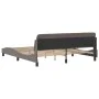 Bed frame with headboard in taupe gray fabric 180x200 cm by , Beds and slatted bases - Ref: Foro24-373229, Price: 169,00 €, D...