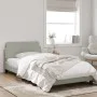 Light gray velvet bed frame with headboard 100x200cm by , Beds and slatted bases - Ref: Foro24-373132, Price: 108,97 €, Disco...