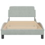 Estructura de cama con cabecero terciopelo gris claro 100x200cm de , Camas y somieres - Ref: Foro24-373132, Precio: 110,51 €,...