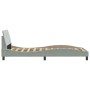 Estructura de cama con cabecero terciopelo gris claro 100x200cm de , Camas y somieres - Ref: Foro24-373132, Precio: 110,51 €,...