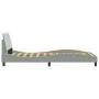 Light gray velvet bed frame with headboard 100x200cm by , Beds and slatted bases - Ref: Foro24-373132, Price: 108,97 €, Disco...