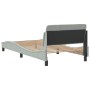 Estructura de cama con cabecero terciopelo gris claro 100x200cm de , Camas y somieres - Ref: Foro24-373132, Precio: 110,51 €,...
