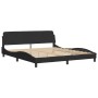 Bed frame with black velvet headboard 180x200 cm by , Beds and slatted bases - Ref: Foro24-373234, Price: 195,74 €, Discount: %