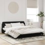 Bed frame with black velvet headboard 180x200 cm by , Beds and slatted bases - Ref: Foro24-373234, Price: 195,74 €, Discount: %