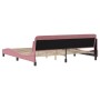 Pink velvet bed frame with headboard 200x200 cm by , Beds and slatted bases - Ref: Foro24-373257, Price: 162,27 €, Discount: %