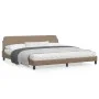 Cappuccino synthetic leather headboard bed frame 200x200cm by , Beds and slatted bases - Ref: Foro24-373262, Price: 158,91 €,...