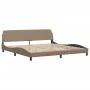 Estructura de cama cabecero cuero sintético capuchino 200x200cm de , Camas y somieres - Ref: Foro24-373262, Precio: 158,95 €,...