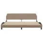 Cappuccino synthetic leather headboard bed frame 200x200cm by , Beds and slatted bases - Ref: Foro24-373262, Price: 158,91 €,...
