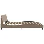 Estructura de cama cabecero cuero sintético capuchino 200x200cm de , Camas y somieres - Ref: Foro24-373262, Precio: 158,95 €,...