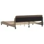 Cappuccino synthetic leather headboard bed frame 200x200cm by , Beds and slatted bases - Ref: Foro24-373262, Price: 158,91 €,...