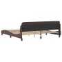 Brown synthetic leather headboard bed frame 200x200 cm by , Beds and slatted bases - Ref: Foro24-373260, Price: 160,74 €, Dis...