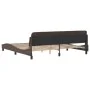 Brown synthetic leather headboard bed frame 200x200 cm by , Beds and slatted bases - Ref: Foro24-373260, Price: 158,35 €, Dis...