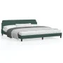 Dark green velvet bed frame with headboard 200x200 cm by , Beds and slatted bases - Ref: Foro24-373255, Price: 156,60 €, Disc...