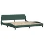 Dark green velvet bed frame with headboard 200x200 cm by , Beds and slatted bases - Ref: Foro24-373255, Price: 156,60 €, Disc...