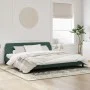 Dark green velvet bed frame with headboard 200x200 cm by , Beds and slatted bases - Ref: Foro24-373255, Price: 156,60 €, Disc...