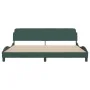 Dark green velvet bed frame with headboard 200x200 cm by , Beds and slatted bases - Ref: Foro24-373255, Price: 156,60 €, Disc...