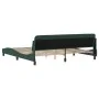 Dark green velvet bed frame with headboard 200x200 cm by , Beds and slatted bases - Ref: Foro24-373255, Price: 156,60 €, Disc...