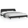 Estructura de cama con cabecero cuero sintético negro y blanco de , Camas y somieres - Ref: Foro24-373243, Precio: 196,72 €, ...