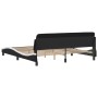 Estructura de cama con cabecero cuero sintético negro y blanco de , Camas y somieres - Ref: Foro24-373243, Precio: 196,72 €, ...