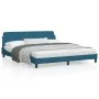 Estructura de cama con cabecero terciopelo azul 180x200 cm de , Camas y somieres - Ref: Foro24-373236, Precio: 154,29 €, Desc...