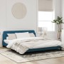 Estructura de cama con cabecero terciopelo azul 180x200 cm de , Camas y somieres - Ref: Foro24-373236, Precio: 162,41 €, Desc...