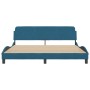 Estructura de cama con cabecero terciopelo azul 180x200 cm de , Camas y somieres - Ref: Foro24-373236, Precio: 162,41 €, Desc...
