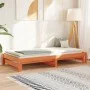 Sofá cama nido madera maciza de pino marrón cera 80x200 cm de , Camas y somieres - Ref: Foro24-844403, Precio: 126,48 €, Desc...