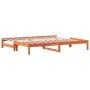 Sofá cama nido madera maciza de pino marrón cera 80x200 cm de , Camas y somieres - Ref: Foro24-844403, Precio: 126,48 €, Desc...