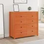 Beistellschrank aus massivem, wachsbraunem Kiefernholz, 100 x 40 x 90 cm von , Sideboards - Ref: Foro24-844495, Preis: 205,26...