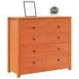 Beistellschrank aus massivem, wachsbraunem Kiefernholz, 100 x 40 x 90 cm von , Sideboards - Ref: Foro24-844495, Preis: 205,26...