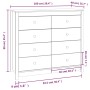 Beistellschrank aus massivem, wachsbraunem Kiefernholz, 100 x 40 x 90 cm von , Sideboards - Ref: Foro24-844495, Preis: 207,94...