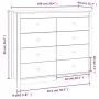 Beistellschrank aus massivem, wachsbraunem Kiefernholz, 100 x 40 x 90 cm von , Sideboards - Ref: Foro24-844495, Preis: 205,26...