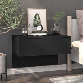 Mesita de noche de pared negra de vidaXL, Mesitas de noche - Ref: Foro24-810937, Precio: 40,63 €, Descuento: %