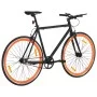 Schwarz-orangefarbenes Fixed-Gear-Fahrrad 700c 55 cm von , Fahrräder - Ref: Foro24-92253, Preis: 303,41 €, Rabatt: %