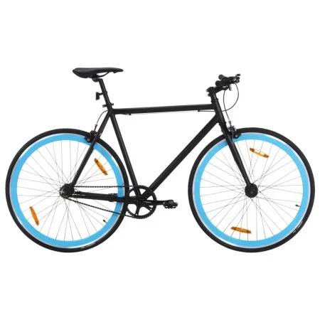Schwarz-blaues Fixed-Gear-Fahrrad 700c 51 cm von , Fahrräder - Ref: Foro24-92258, Preis: 261,76 €, Rabatt: %