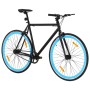 Bicicleta de piñón fijo negro y azul 700c 51 cm