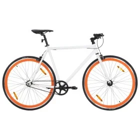 White and orange fixed gear bicycle 700c 51 cm by , bikes - Ref: Foro24-92264, Price: 273,38 €, Discount: %