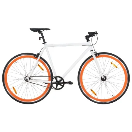 White and orange fixed gear bicycle 700c 51 cm by , bikes - Ref: Foro24-92264, Price: 273,38 €, Discount: %