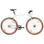 Bicicleta de piñón fijo blanco y naranja 700c 51 cm de , Bicicletas - Ref: Foro24-92264, Precio: 278,61 €, Descuento: %