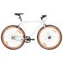 Weiß-orangefarbenes Fixed-Gear-Fahrrad 700c 51 cm von , Fahrräder - Ref: Foro24-92264, Preis: 273,38 €, Rabatt: %