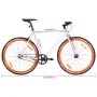 Weiß-orangefarbenes Fixed-Gear-Fahrrad 700c 51 cm von , Fahrräder - Ref: Foro24-92264, Preis: 273,38 €, Rabatt: %
