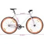 Weiß-orangefarbenes Fixed-Gear-Fahrrad 700c 59 cm von , Fahrräder - Ref: Foro24-92266, Preis: 285,77 €, Rabatt: %