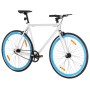 Weiß-blaues Fixed-Gear-Fahrrad 700c 51 cm von , Fahrräder - Ref: Foro24-92270, Preis: 278,61 €, Rabatt: %