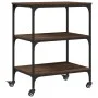 Oak brown engineered wood kitchen cart 60x41x76 cm by , Kitchen and dining carts - Ref: Foro24-842305, Price: 62,28 €, Discou...