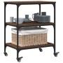 Küchenwagen aus eichenbraunem Holzwerkstoff, 60 x 41 x 76 cm von , Küchen- und Speisewagen - Ref: Foro24-842305, Preis: 62,28...
