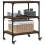 Oak brown engineered wood kitchen cart 60x41x76 cm by , Kitchen and dining carts - Ref: Foro24-842305, Price: 62,28 €, Discou...