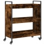 Küchenwagen aus geräuchertem Eichenholzwerkstoff, 70 x 30 x 82 cm von , Küchen- und Speisewagen - Ref: Foro24-842318, Preis: ...