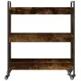 Carrito de cocina madera ingeniería roble ahumado 70x30x82 cm de , Carros de cocina y comedor - Ref: Foro24-842318, Precio: 5...