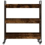 Küchenwagen aus geräuchertem Eichenholzwerkstoff, 70 x 30 x 82 cm von , Küchen- und Speisewagen - Ref: Foro24-842318, Preis: ...